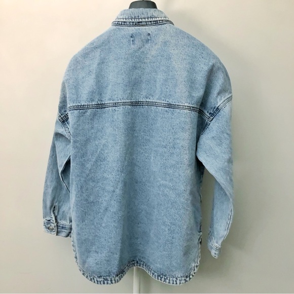 HUDSON Men's Oversized Denim Jacket Minimalist Button Down Shirt Ja Size Medium - Picture 2 of 12